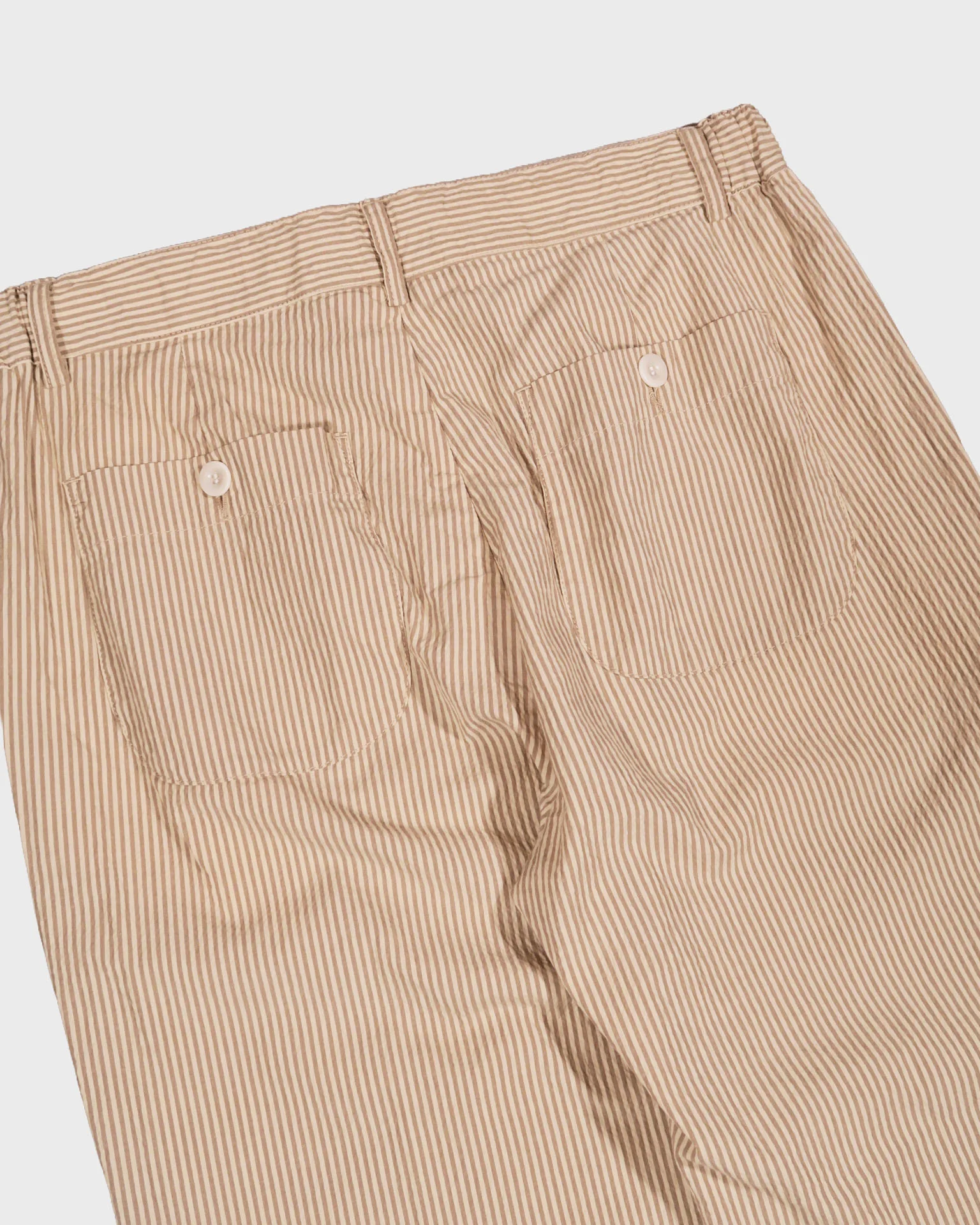 East Harbour Surplus Oxnard Striped Seersucker Trousers in Natural - Image 5