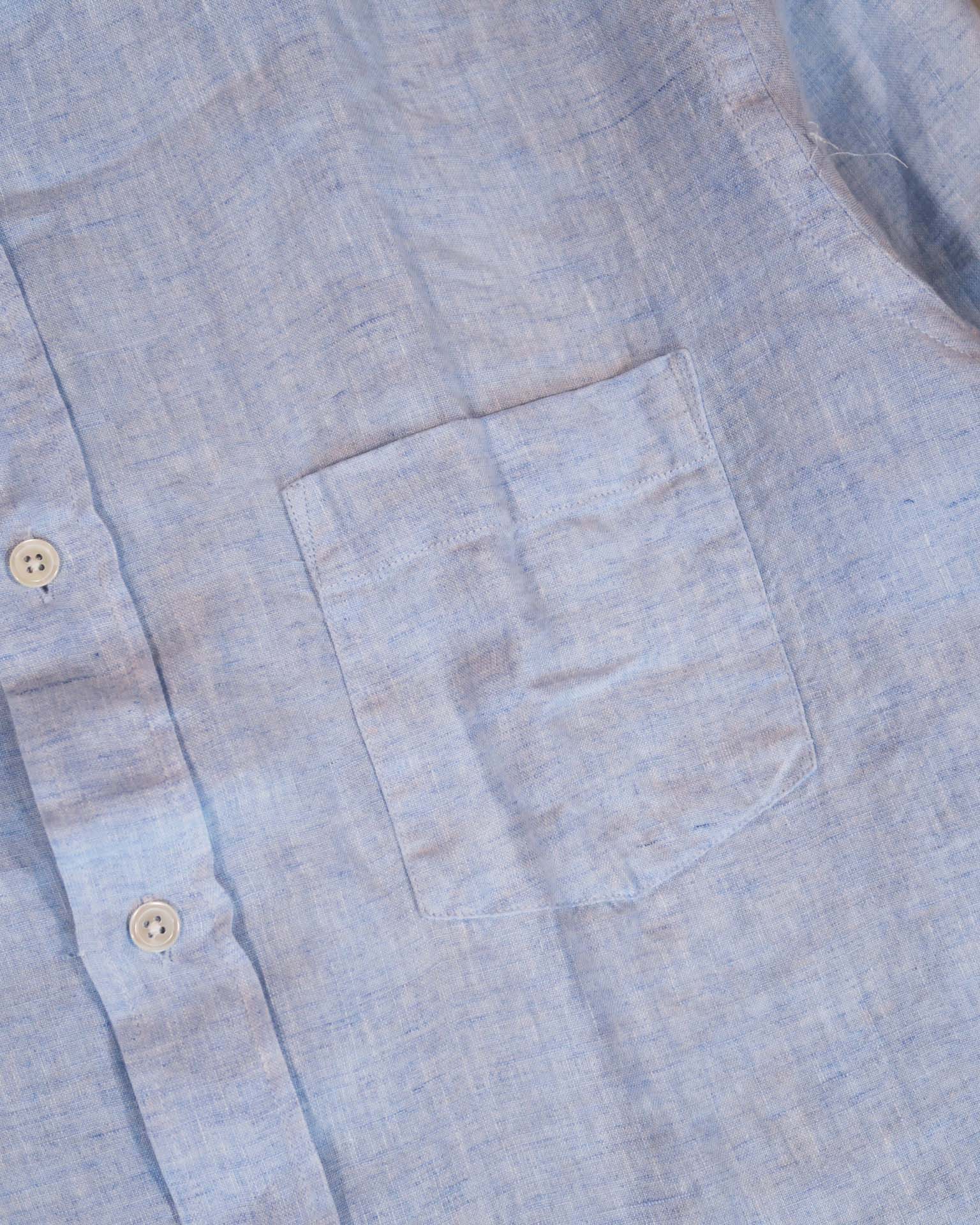Hartford Paul Linen Shirt in Sky - Image 3