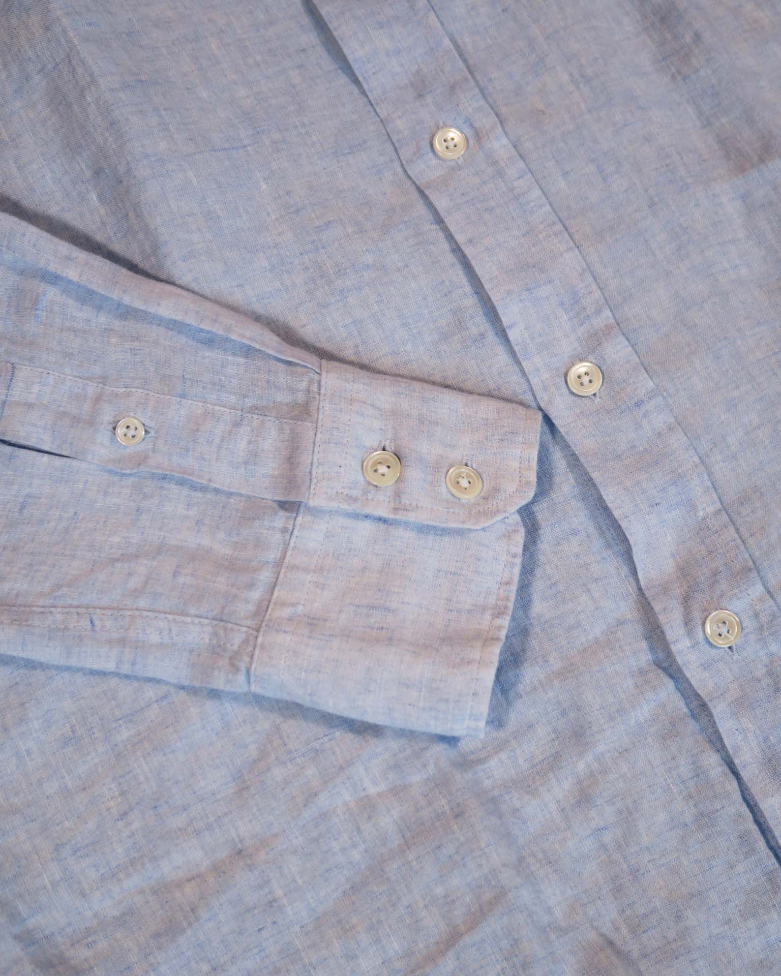 Hartford Paul Linen Shirt in Sky - Image 5