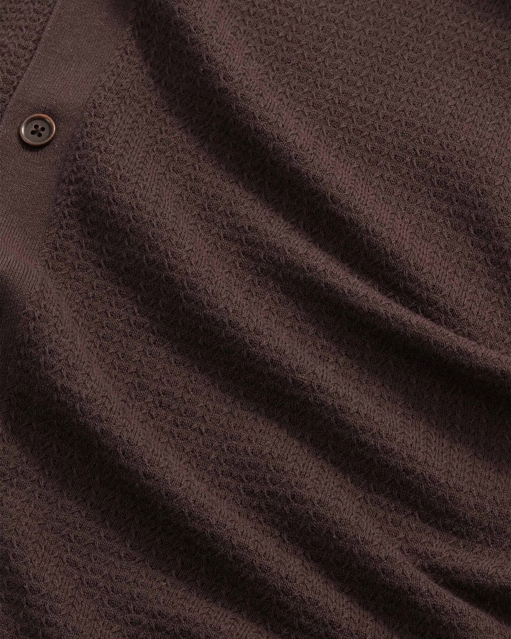 NN07 Nalo Knit Polo in Deep Truffle - Image 3