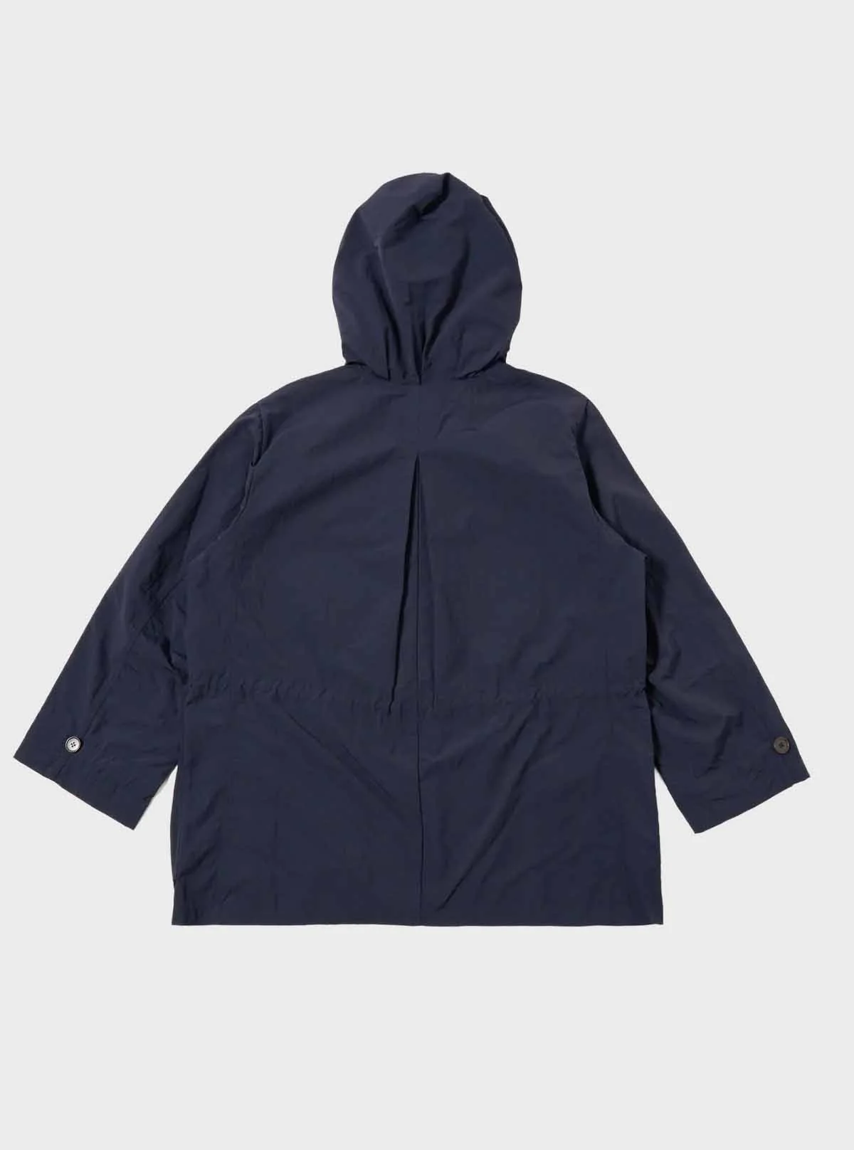 Universal Works Boston Parka in Navy Seo Recycled Nylon - Image 2