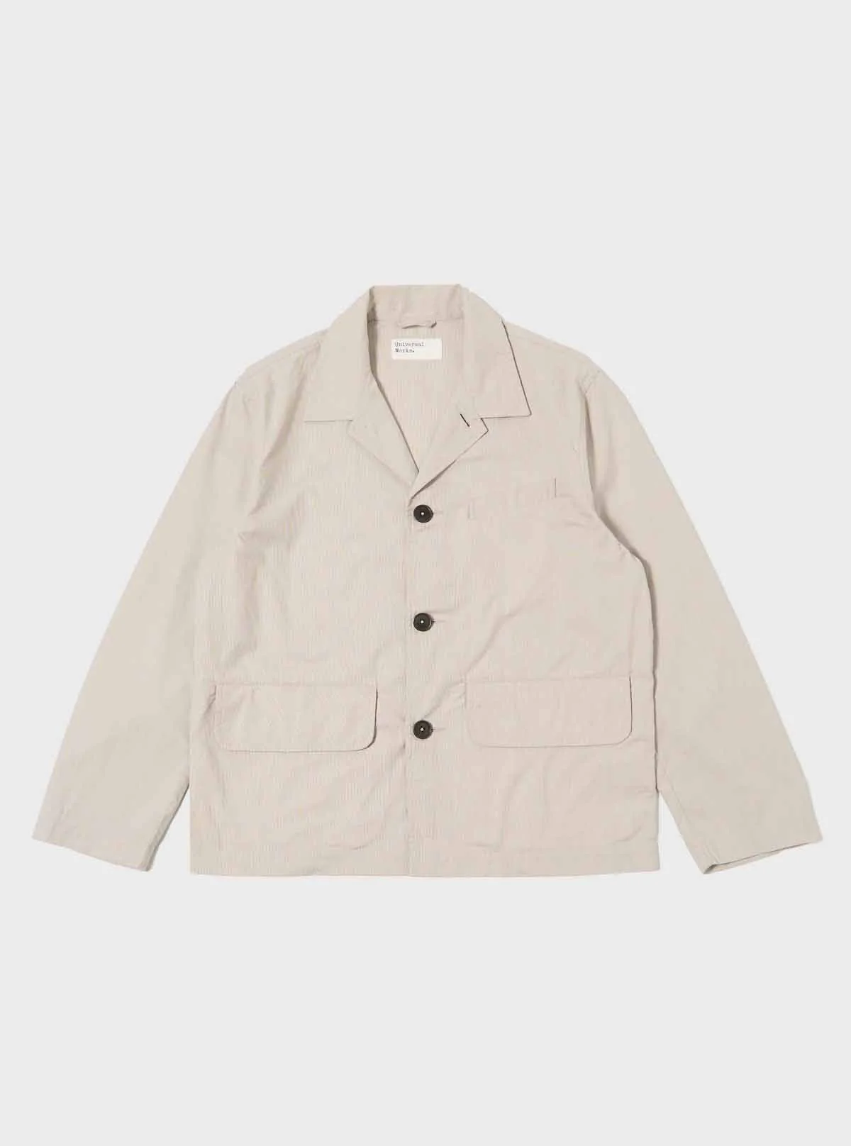 Universal Works Franck Jacket in Brown Kennedy Stripe