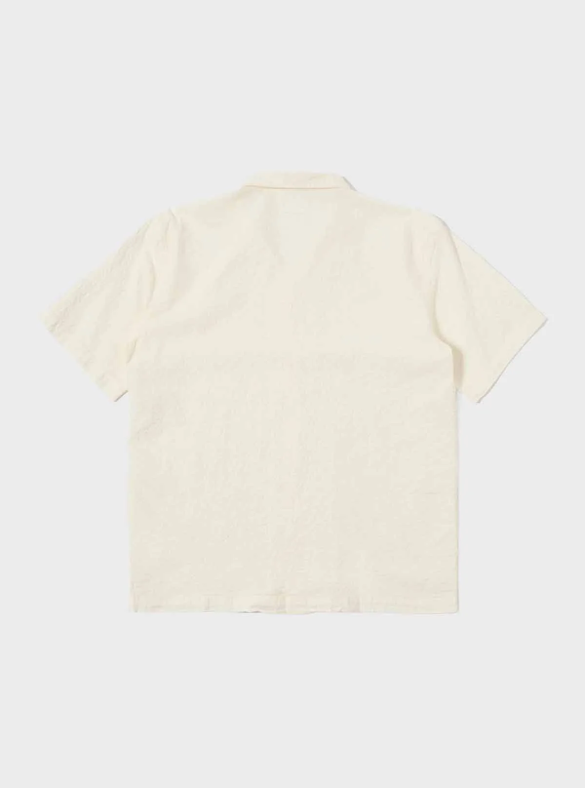 Universal Works Road Shirt in Ecru Arten Seersucker - Image 2